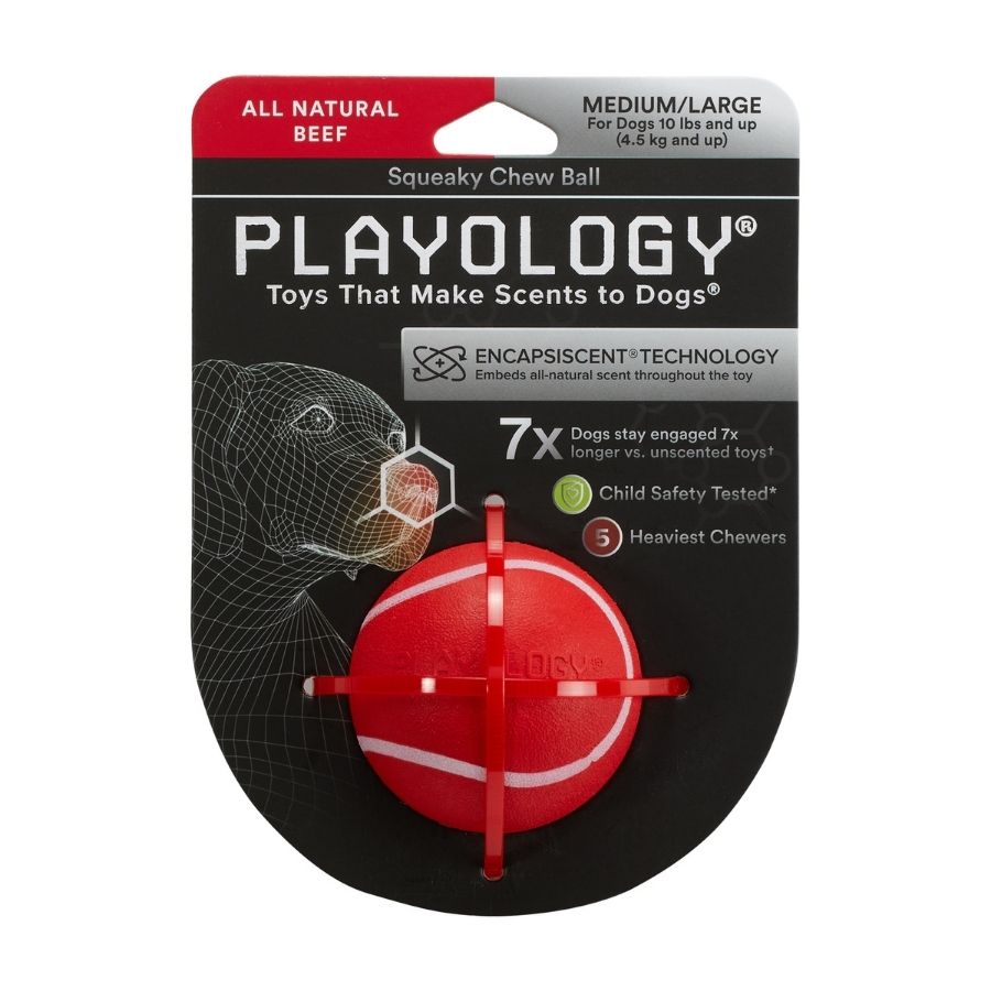Squeaky chew ball beef Medium
